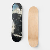 Skateboard voor zwarte en blauwe bergen (Voorkant)