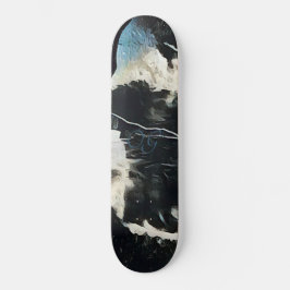 Skateboard voor zwarte en blauwe bergen
