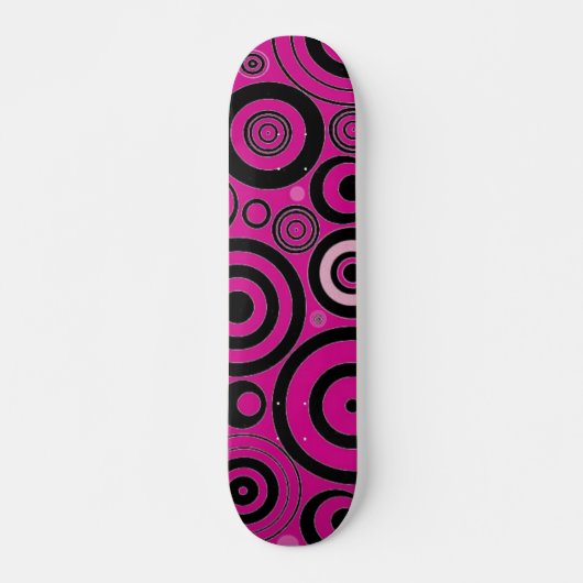 Skateboard voor zwarte en roze cirkels (Voorkant)