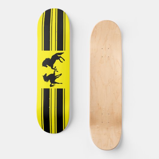 Skateboard voor zwarte wilde paarden - Aangepaste  (Voorkant)