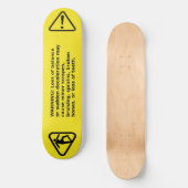 skateboard waarschuwingslabel met pictogrammen (Voorkant)