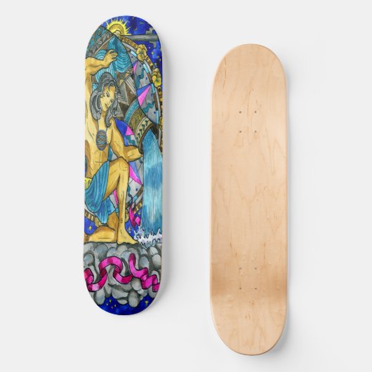 skateboard  water Aquarius astrologie (Voorkant)