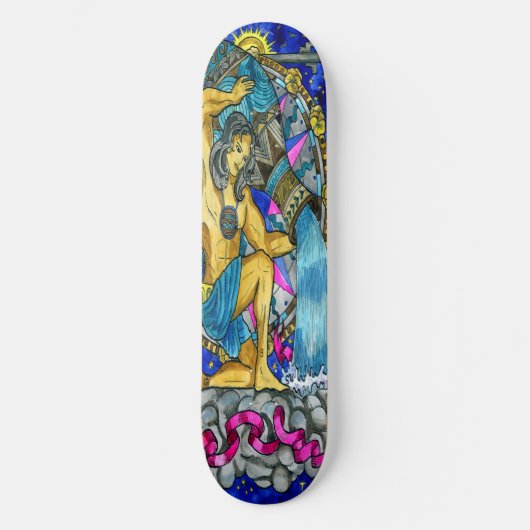 skateboard water Aquarius astrologie (Voorkant)