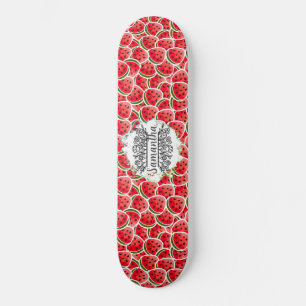 Skateboard Watermeloen Waterverf roze