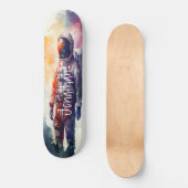 Skateboard Waterverf Astronaut (Voorkant)