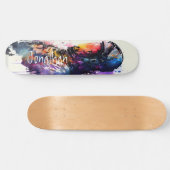 Skateboard Waterverf Spaceman (Horizontaal)
