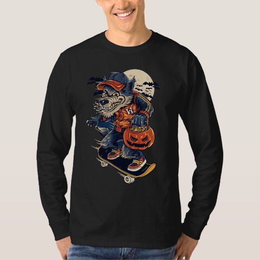 Skateboard Werewolf T-shirt (Voorkant)
