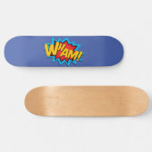 Skateboard - Wham! Gemiddeld blauw (Horizontaal)