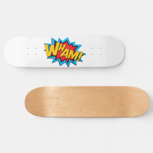 Skateboard - Wham! Wit (Horizontaal)