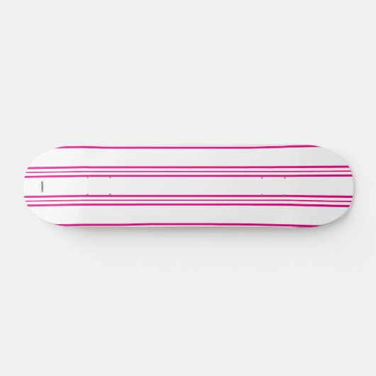 Skateboard White en Pink Stripe HAMbWG (Horizontaal)