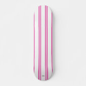 Skateboard White en Pink Stripe HAMbWG (Voorkant)