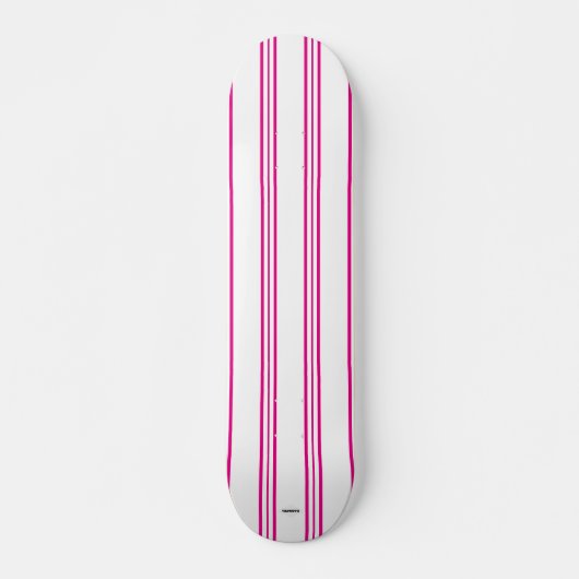 Skateboard White en Pink Stripe HAMbWG (Voorkant)
