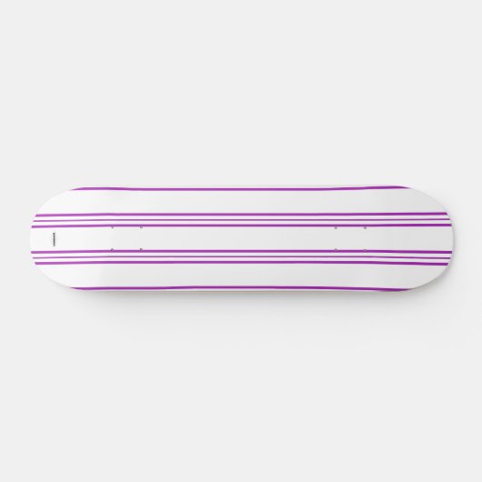 Skateboard White en Violet Stripe HAMbWG (Horizontaal)