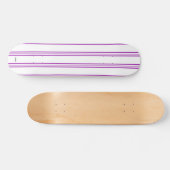 Skateboard White en Violet Stripe HAMbWG (Horizontaal)