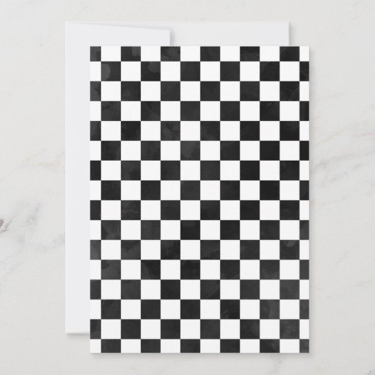 Skateboard White Invitation Kaart (Achterkant)