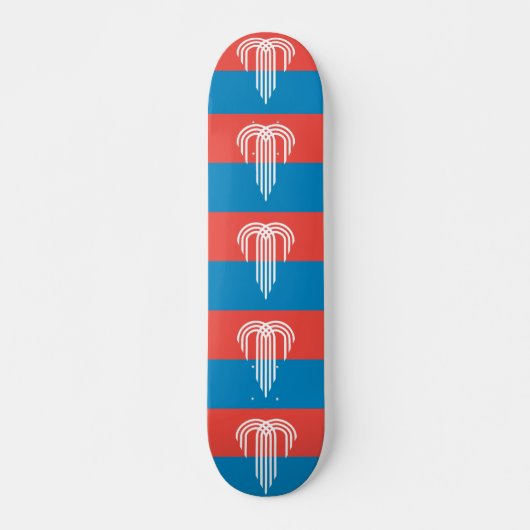 Skateboard with flag of Kansas City, Missouri (Voorkant)