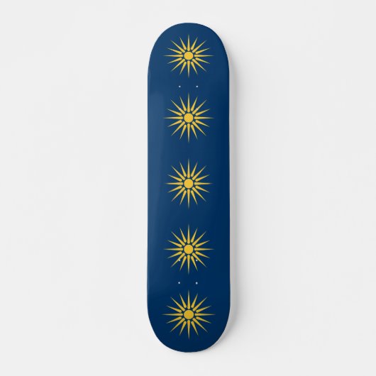 Skateboard with flag of Macedonia, Greece (Voorkant)