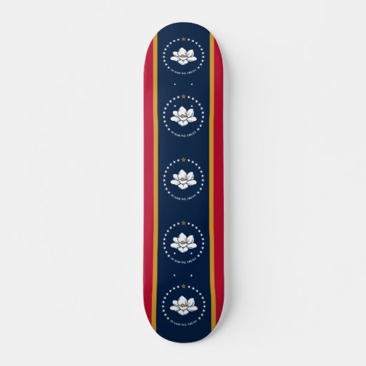 Skateboard with flag of Mississippi State, USA (Voorkant)