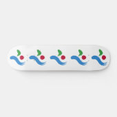 Skateboard with flag of Seoul, South Korea (Horizontaal)