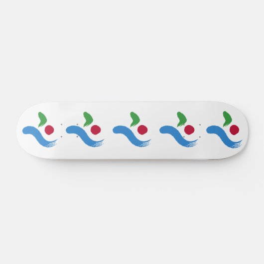 Skateboard with flag of Seoul, South Korea (Horizontaal)