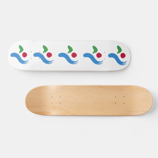 Skateboard with flag of Seoul, South Korea (Horizontaal)