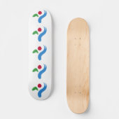 Skateboard with flag of Seoul, South Korea (Voorkant)