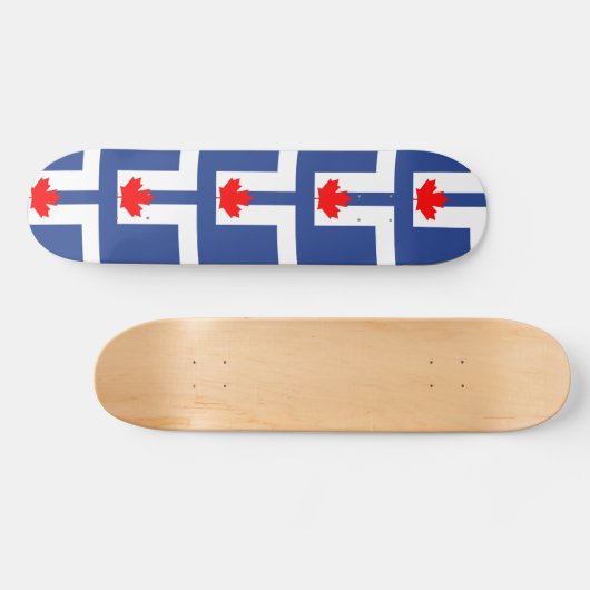 Skateboard with flag of Toronto, Canada (Horizontaal)