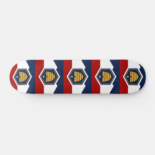 Skateboard with flag of Utah, USA (Horizontaal)