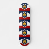 Skateboard with flag of Utah, USA (Voorkant)