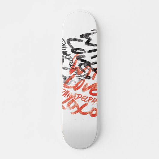 Skateboard "with Love" (Voorkant)