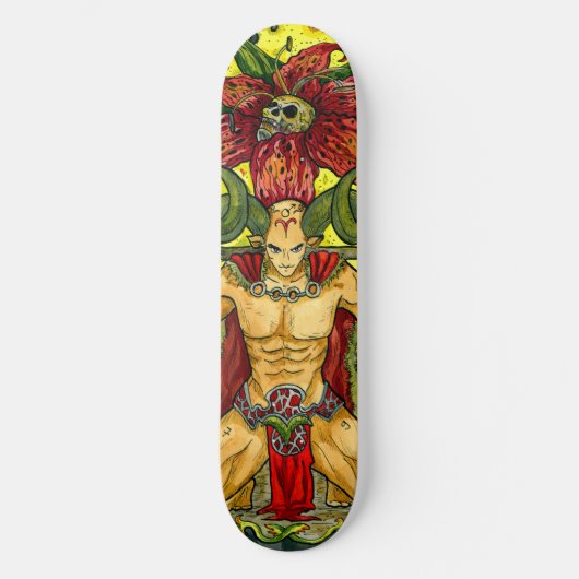 skateboard  Yellow mystic Warrior (Voorkant)