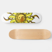 Skateboard, Yin Yang Sun, Geel Gold Skateboard (Horizontaal)
