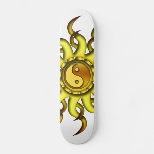 Skateboard, Yin Yang Sun, Geel Gold Skateboard (Voorkant)