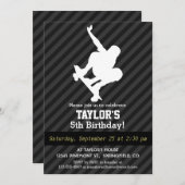 Skateboard; Zwart & Donkergrijze strepen Kaart (Voorkant / Achterkant)