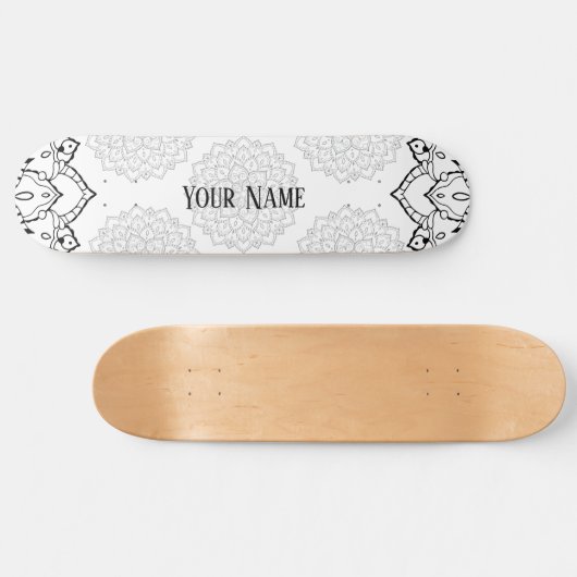 Skateboard (zwart en wit) (Horizontaal)