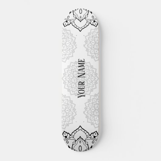 Skateboard (zwart en wit) (Voorkant)