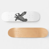 Skateboard - Zwart-wit Adelaar (Horizontaal)