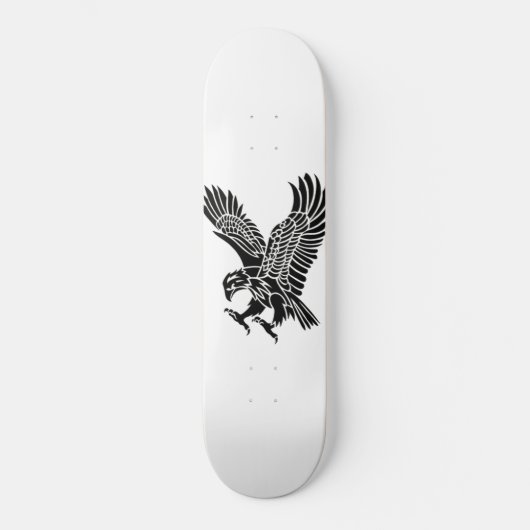 Skateboard - Zwart-wit Adelaar (Voorkant)