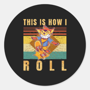 Skateboardcadeaus - Skater - Dit is hoe ik rol - R Ronde Sticker