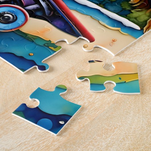 Skateboarden Berner Mountain Dog Legpuzzel (Zijkant)