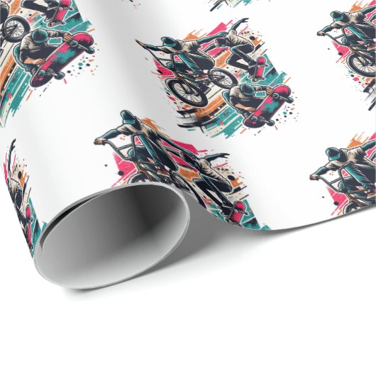 Skateboarden & BMX Cadeaupapier (Rol Hoek)