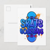Skateboarden Briefkaart (Voorkant / Achterkant)