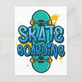 Skateboarden Briefkaart