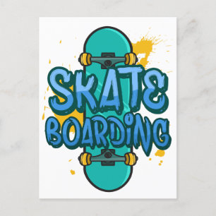 Skateboarden Briefkaart