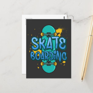 Skateboarden Briefkaart
