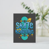 Skateboarden Briefkaart (Staand voorkant)