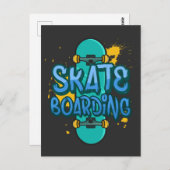 Skateboarden Briefkaart (Voorkant / Achterkant)