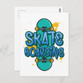 Skateboarden Briefkaart (Voorkant / Achterkant)