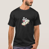 Skateboarden, Bulldog Puppy Skateboard Dog T-shirt (Voorkant)