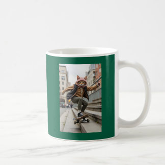 Skateboarden Cat Cool Pet Art Koffiemok